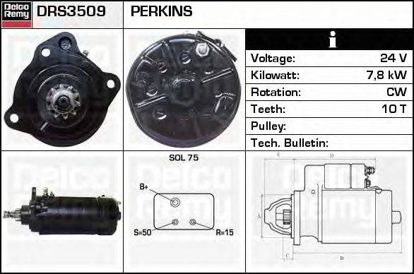 Стартер DELCO REMY DRS3509