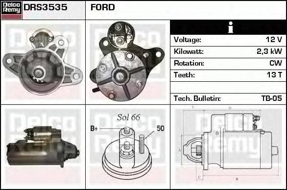 Стартер DELCO REMY DRS3535
