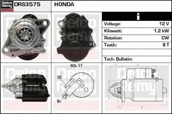 Стартер DELCO REMY DRS3575