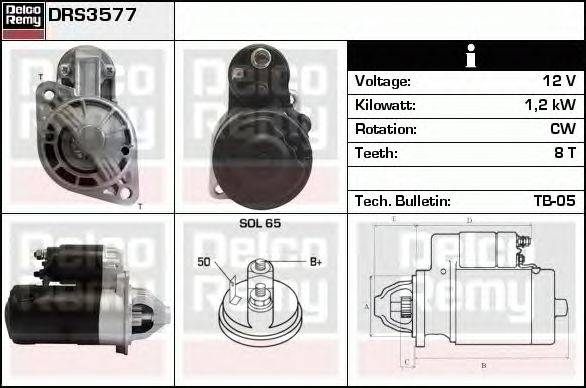 Стартер DELCO REMY DRS3577