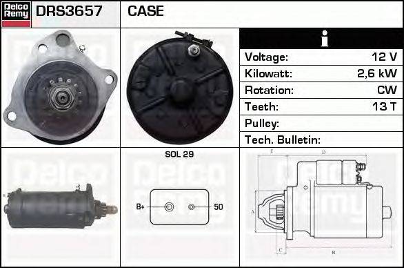 Стартер DELCO REMY DRS3657