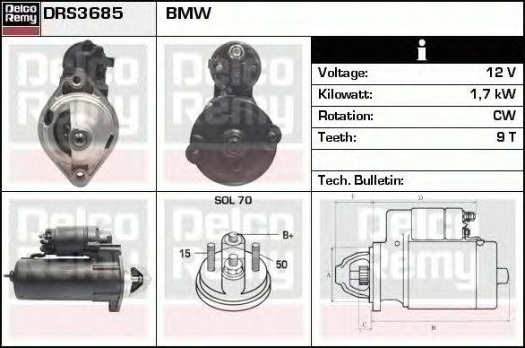 Стартер DELCO REMY DRS3685