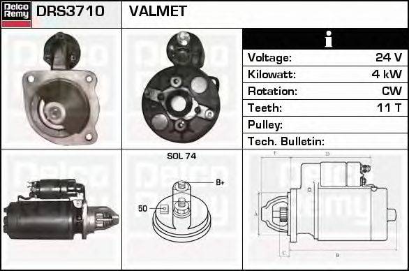 Стартер DELCO REMY DRS3710