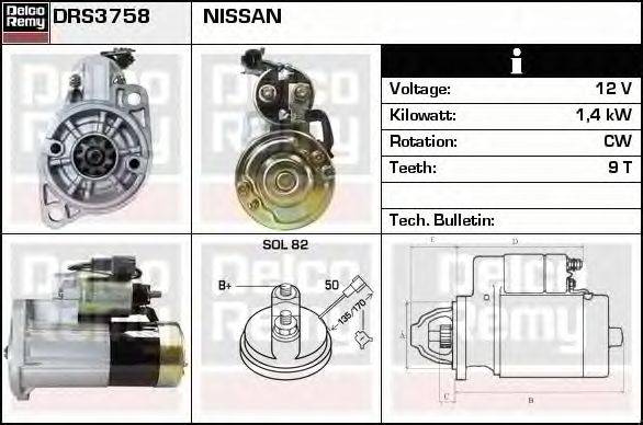 Стартер DELCO REMY DRS3758
