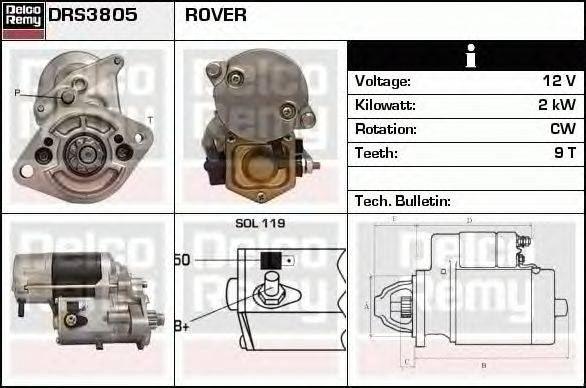 Стартер DELCO REMY DRS3805