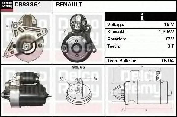 Стартер DELCO REMY DRS3861