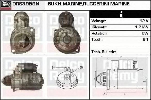 Стартер DELCO REMY DRS3959N