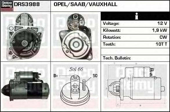 Стартер DELCO REMY DRS3988