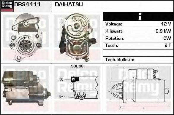 Стартер DELCO REMY DRS4411