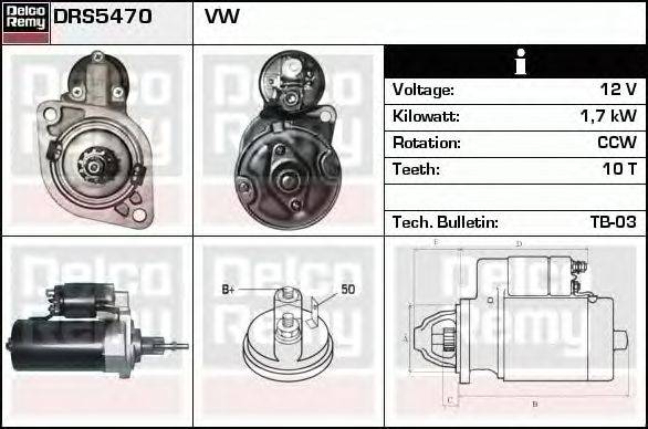 Стартер DELCO REMY DRS5470