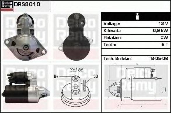 Стартер DELCO REMY DRS8010