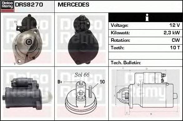 Стартер DELCO REMY DRS8270