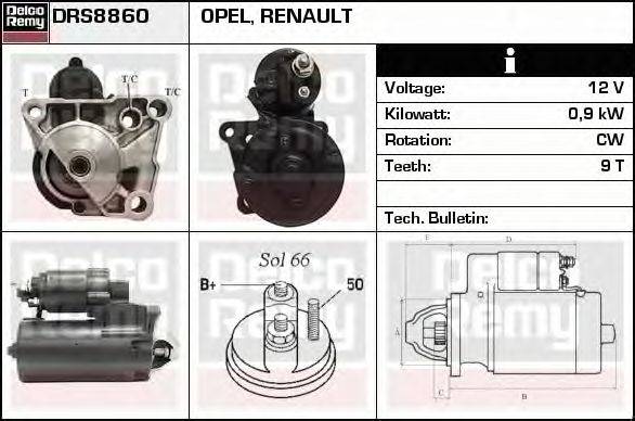 Стартер DELCO REMY DRS8860