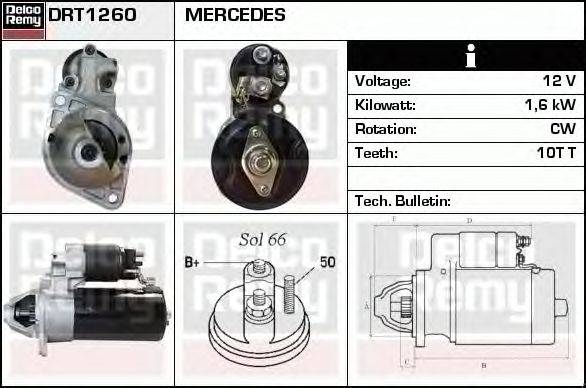 Стартер DELCO REMY DRT1260