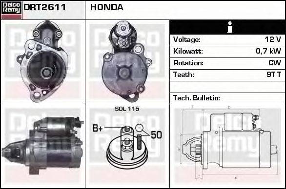 Стартер DELCO REMY DRT2611