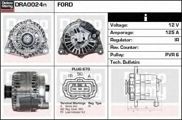 Генератор DELCO REMY DRA0024N