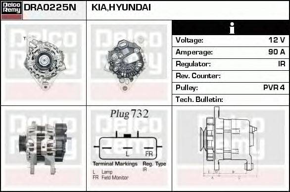 Генератор DELCO REMY DRA0225N