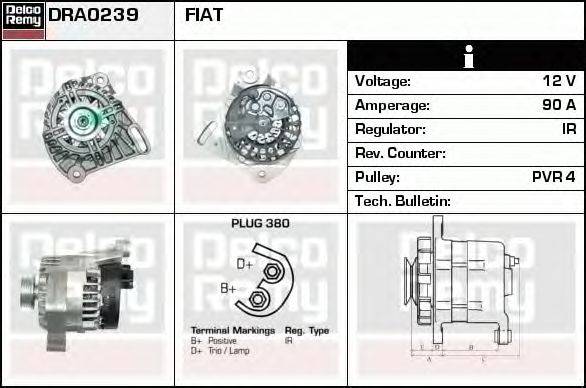Генератор DELCO REMY DRA0239