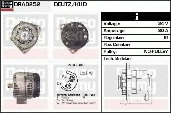 Генератор DELCO REMY DA1362