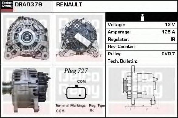 Генератор DELCO REMY DRA0379