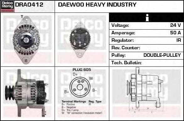 Генератор DELCO REMY DA1522