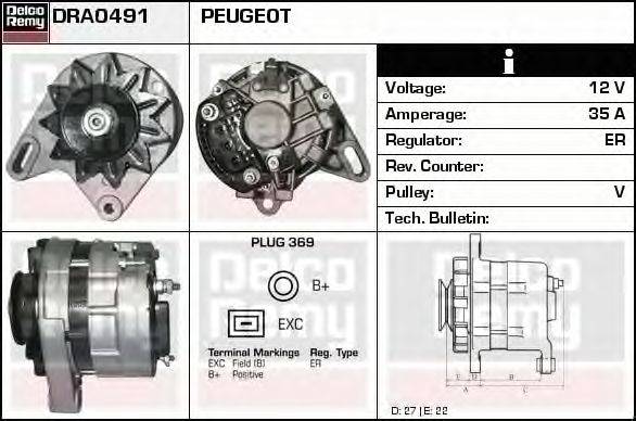 Генератор DELCO REMY DRA0491