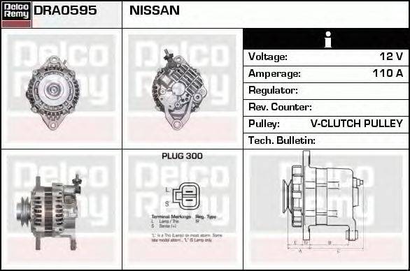 Генератор DELCO REMY DRA0595