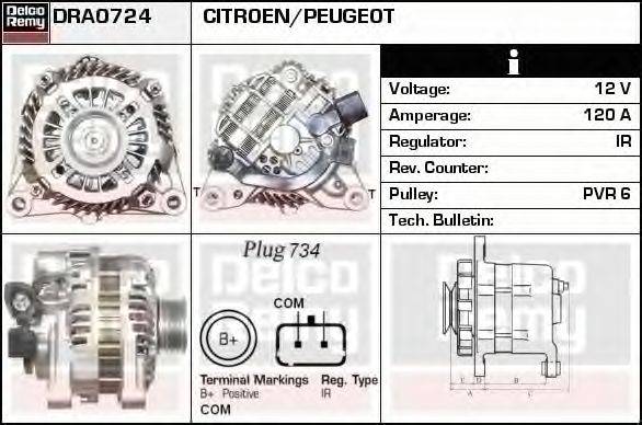 Генератор DELCO REMY DRA0724