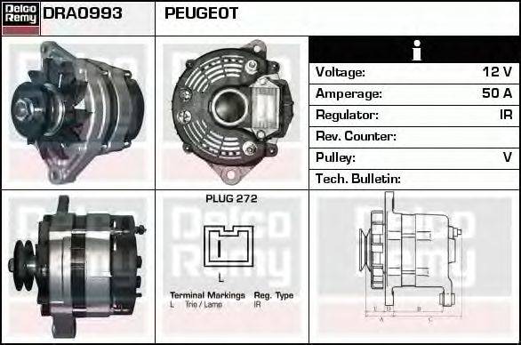 Генератор DELCO REMY DRA0993