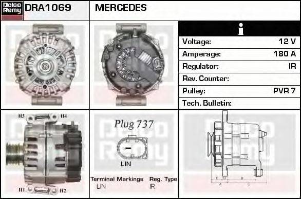 Генератор DELCO REMY DRA1069