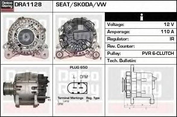 Генератор DELCO REMY DRA1128