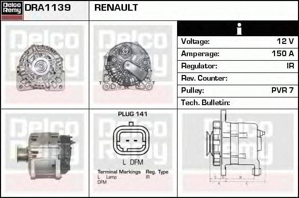 Генератор VALEO 439663