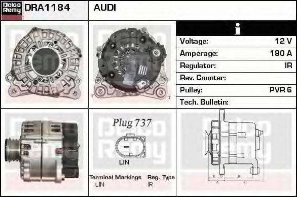 Генератор DELCO REMY DRA1184