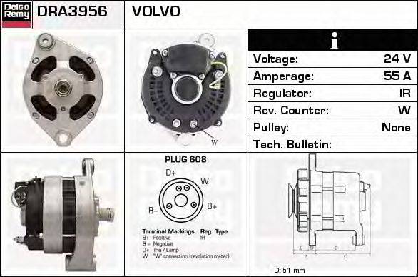 Генератор DELCO REMY DRA3956