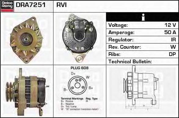 Генератор DELCO REMY DRA7251