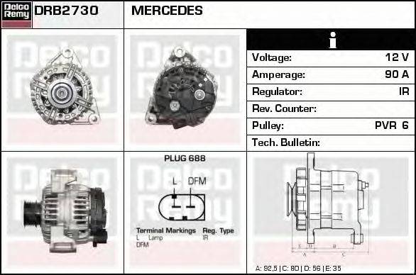 Генератор DELCO REMY DRB2730