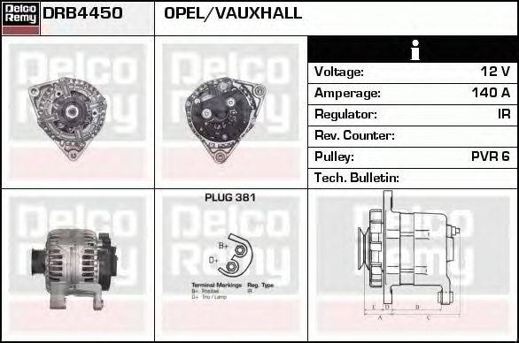 Генератор DELCO REMY DRB4450