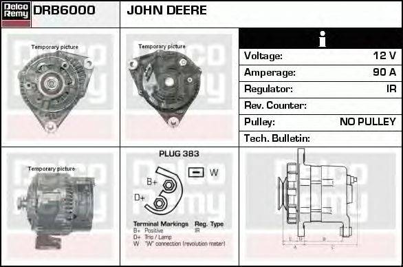 Генератор DELCO REMY DRB6000