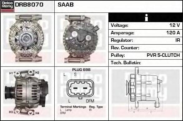 Генератор DELCO REMY DRB8070