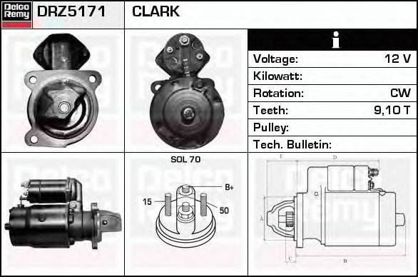 Стартер DELCO REMY DRZ5171