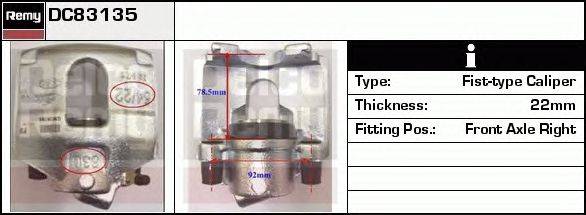 Тормозной суппорт DELCO REMY DC83135