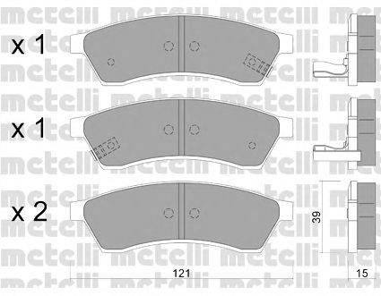 Комплект тормозных колодок, дисковый тормоз METELLI 22-0510-1