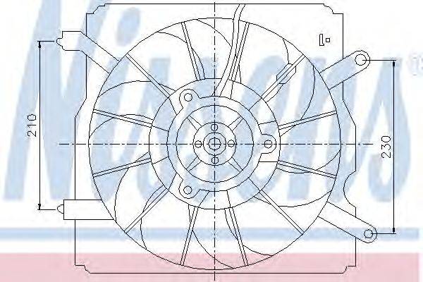 Вентилятор, охлаждение двигателя NISSENS 85033