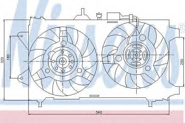 Вентилятор, охлаждение двигателя NISSENS 85053