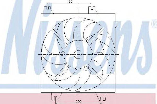 Вентилятор, конденсатор кондиционера NISSENS 85086