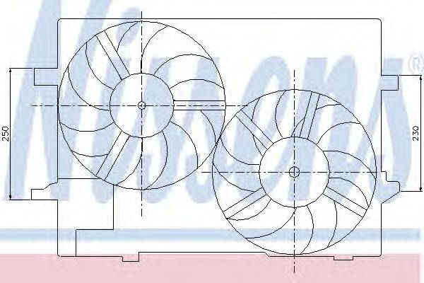 Вентилятор, охлаждение двигателя NISSENS 85092