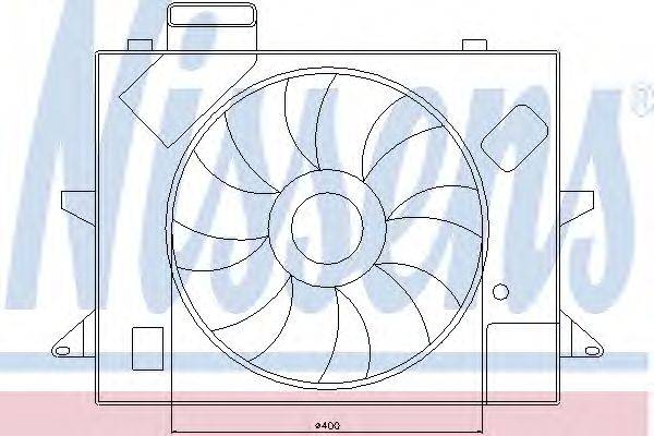 Вентилятор, охлаждение двигателя NISSENS 85093