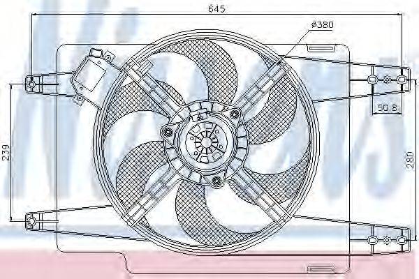 Вентилятор, охлаждение двигателя NISSENS 85115