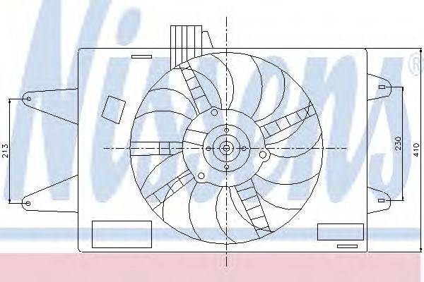 Вентилятор, охлаждение двигателя NISSENS 85129