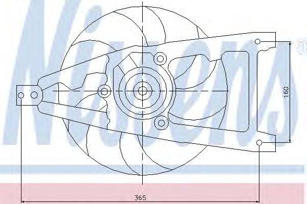 Вентилятор, охлаждение двигателя NISSENS 85136